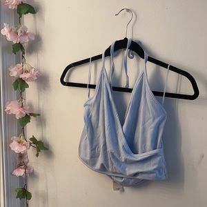 cute cross crop halter tank